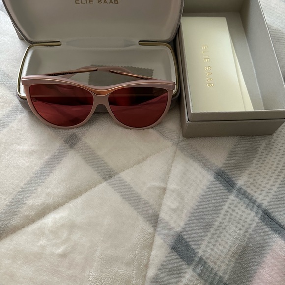 Ellie Saab Sunglasses ES 024/G/S 8KJ3A Acetate Metal Italy Made $885 - Picture 8 of 9